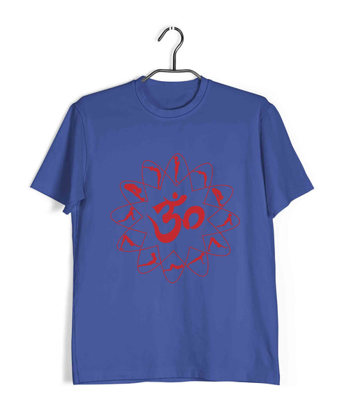 Yoga OM SURYANAMASKAR YOGA Fitness Casual Graphic Printed T-Shirt for Men